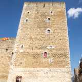 Sulla destra si erge una massiccia torre quadrangolare: la Torre De� Rossi, risalente all�epoca normanna, unica sopravvissuta assieme a quella dell�Imperatrice